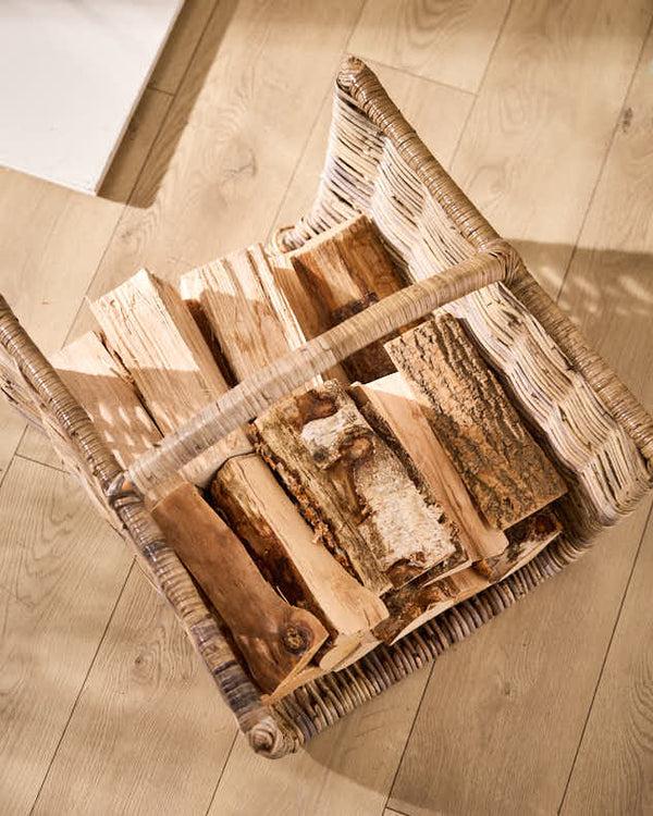 Dibor Rattan Log Cradle Basket