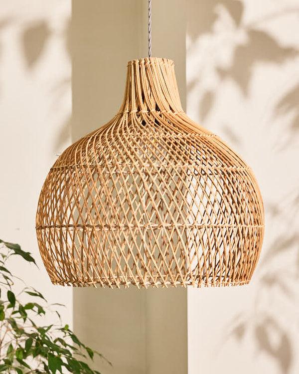 Dibor Rattan Teardrop Easy Fit Ceiling Shade