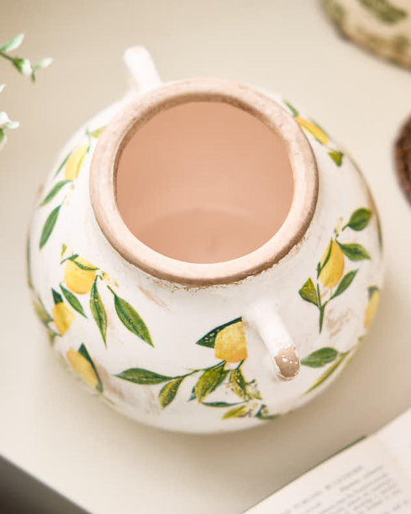 Dibor Ravello Lemon Print Urn Planter