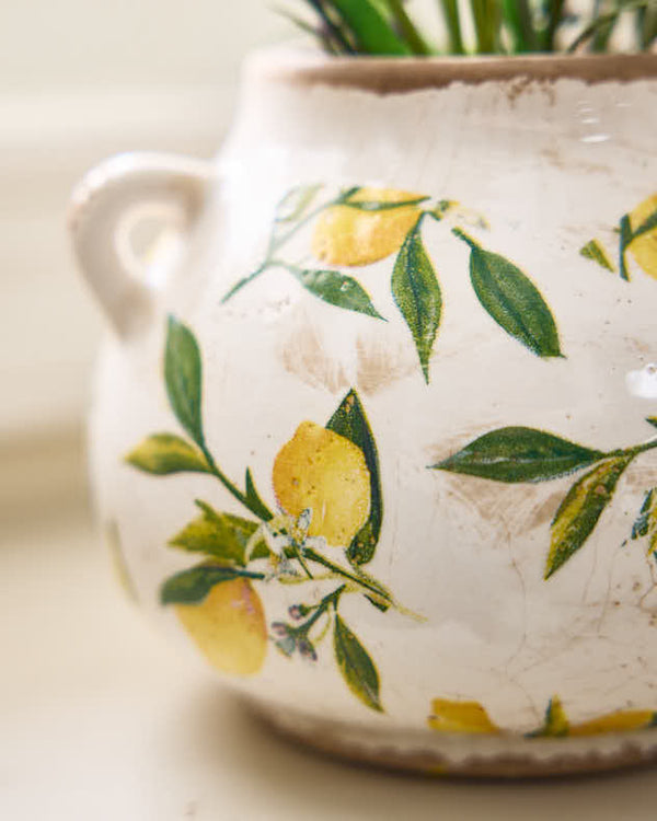 Dibor Ravello Lemon Print Urn Planter