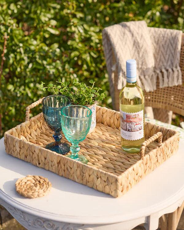 Dibor Rectangular Water Hyacinth Tray