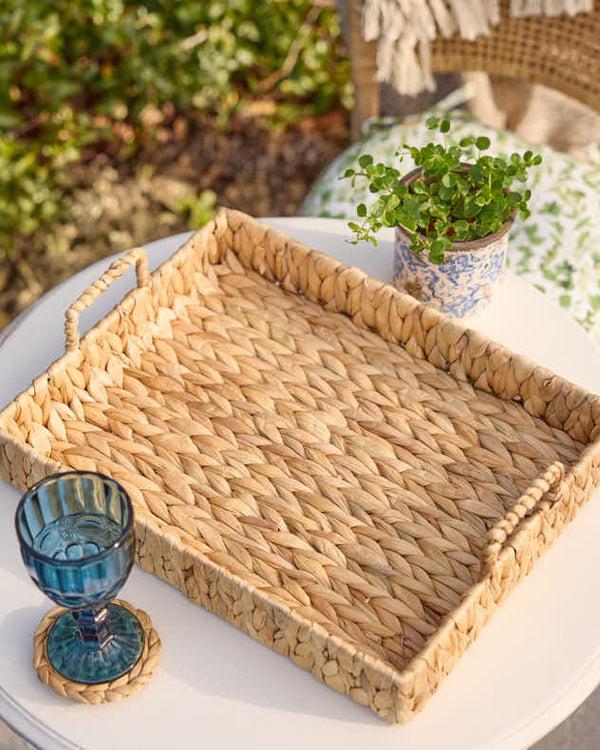 Dibor Rectangular Water Hyacinth Tray
