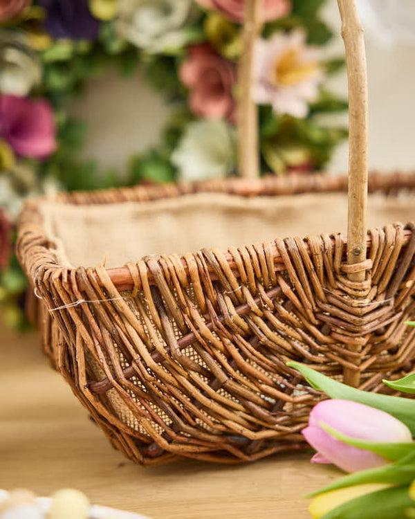 Dibor Rectangular Willow Easter Basket