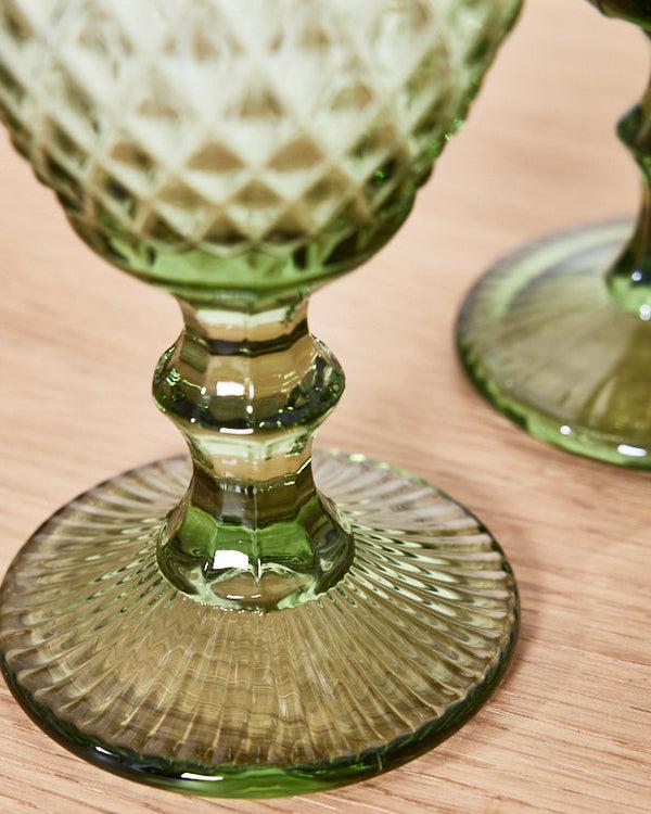 Dibor Rococo Green Wine Goblet
