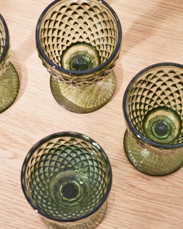 Dibor Rococo Green Wine Goblet