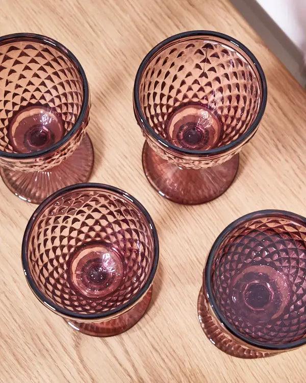 Dibor Rococo Pink Wine Goblet