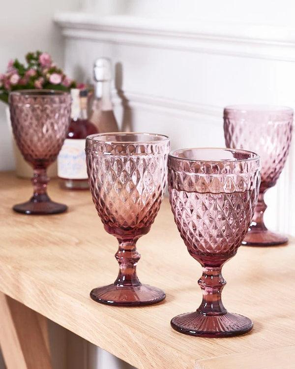 dibor Rococo Pink Wine Goblet