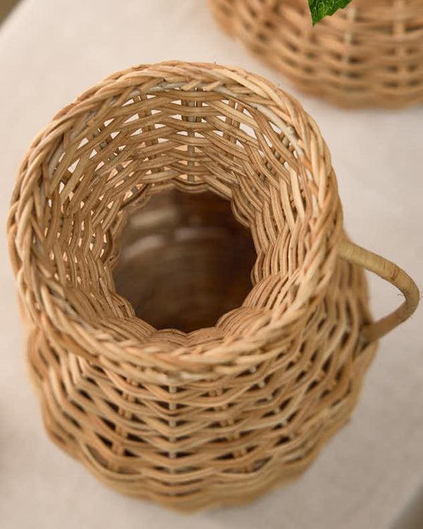 Dibor Roscoe Rattan Urn Vase