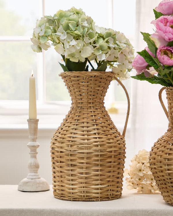 dibor Roscoe Rattan Urn Vase