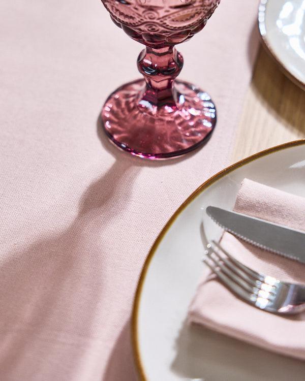 Dibor Rose Blush Cotton Table Runner