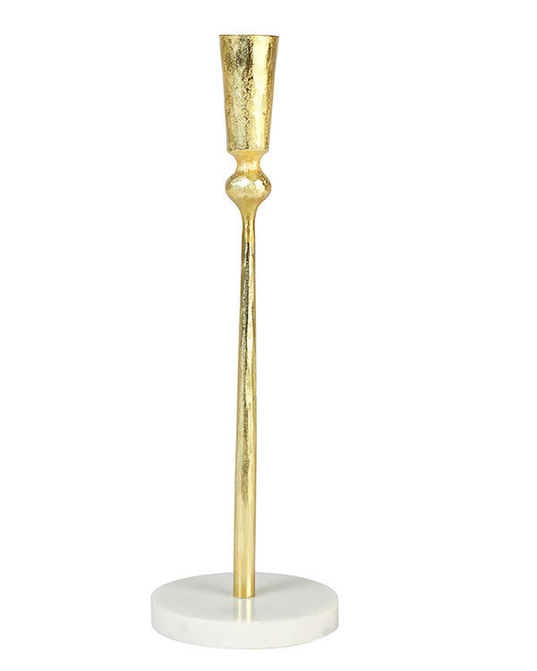 Dibor Round Marble Base Gold Candle Holder