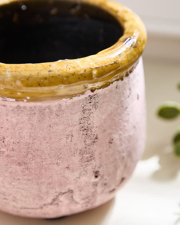 Dibor Round Terracotta Planters