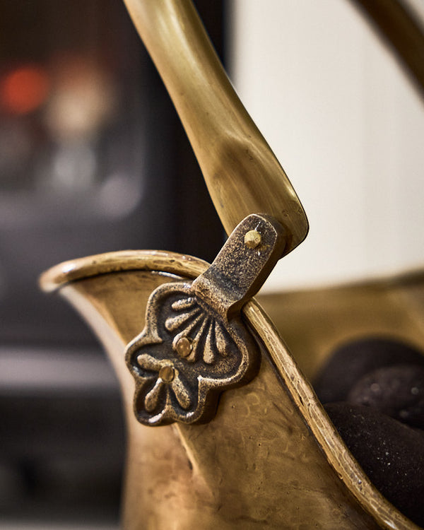 Dibor Rounded Brass Coal Bucket & Shovel