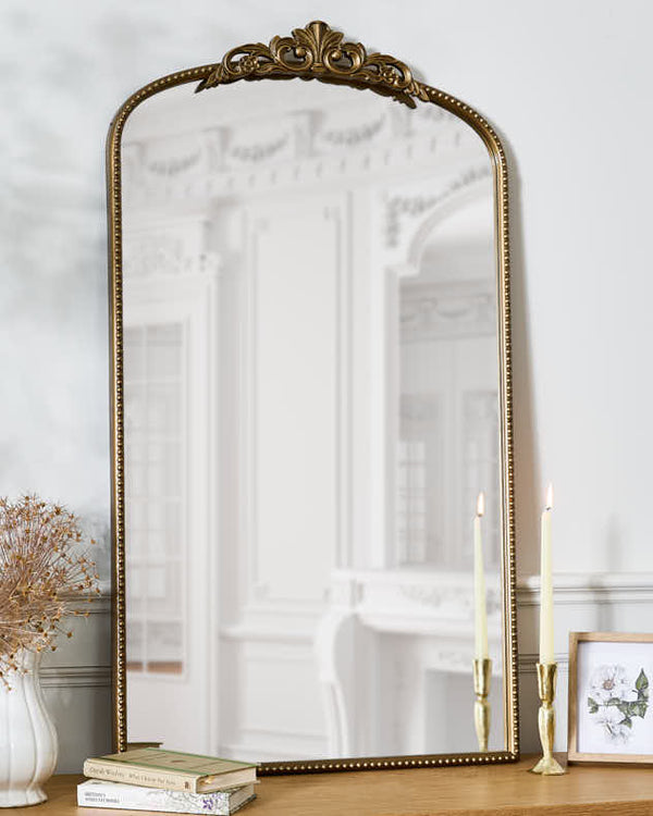 dibor Rozier Gold Ornate Arch Mirror