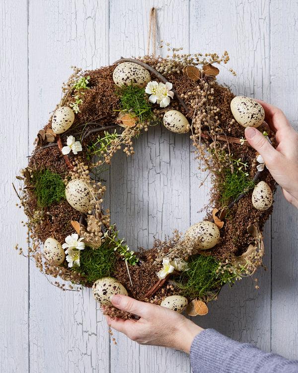 dibor Rustic Natural Easter Wreath