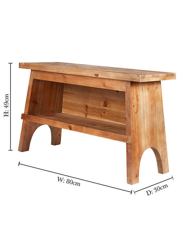 Dibor Rustic Pine 80cm Shoe Bench