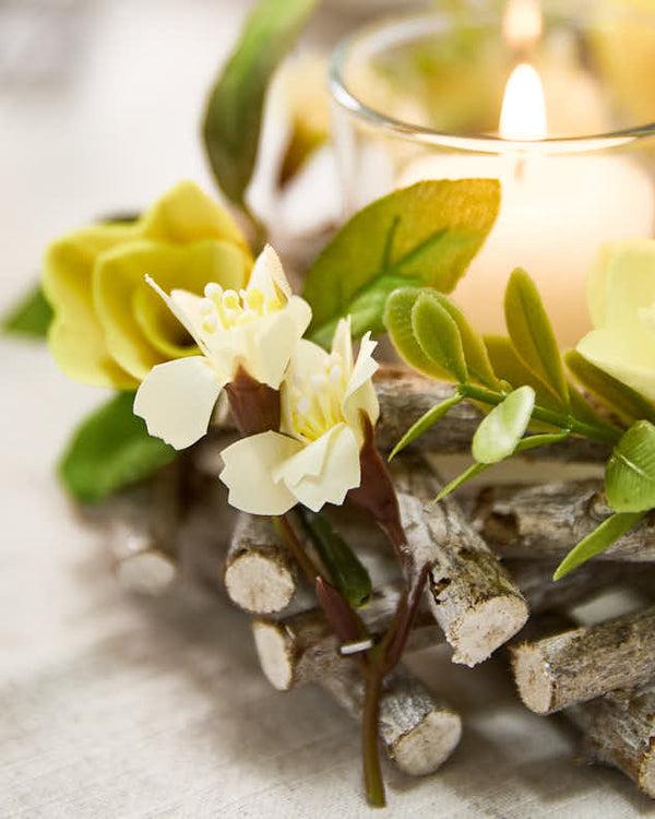 Dibor S/2 Hawthorn Floral Candle Holders