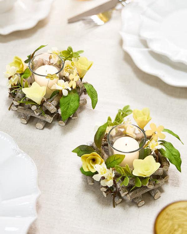 dibor S/2 Hawthorn Floral Candle Holders