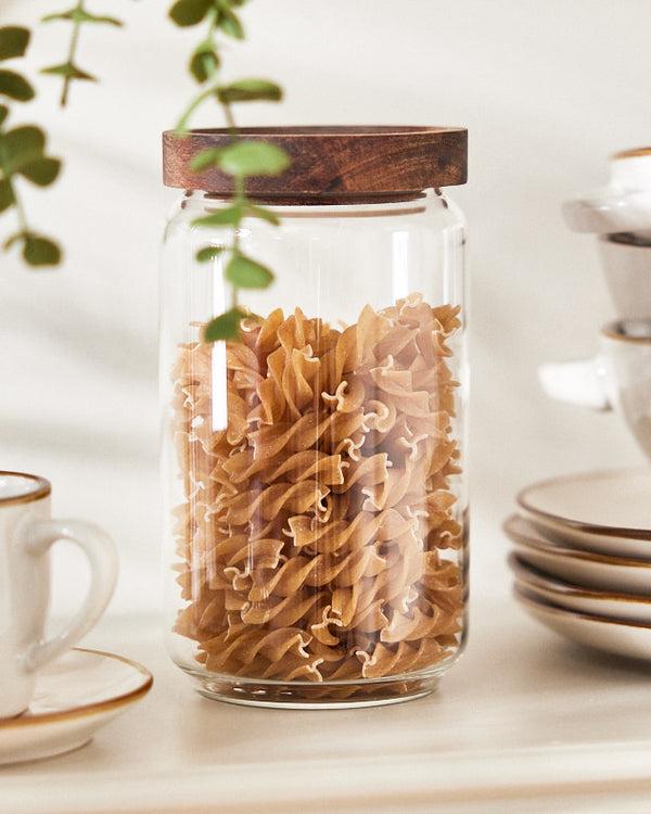 Dibor Sadan Glass Jars With Wooden Lid