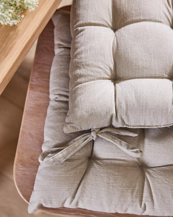 Dibor Salina Grey Seat Pad With Ties