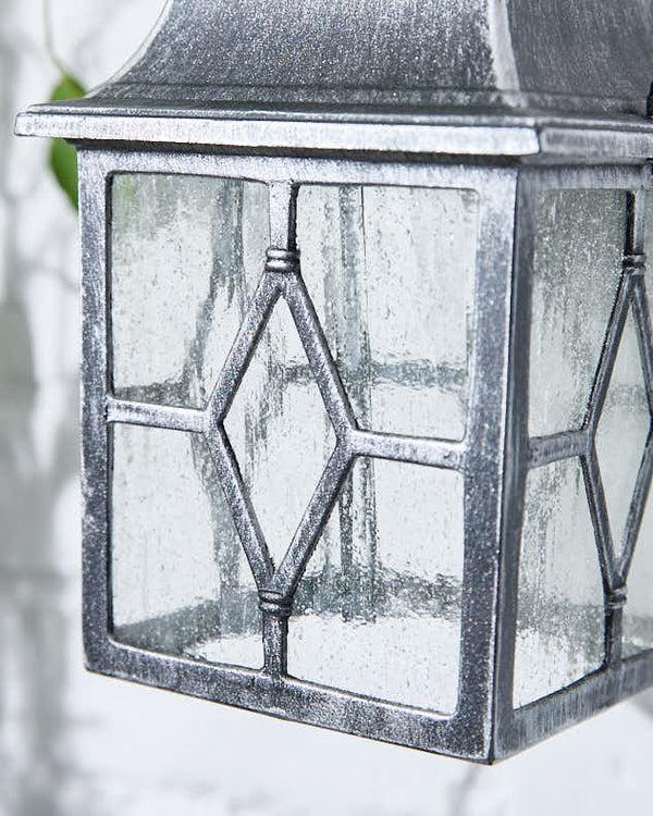 Dibor Scrolled Silver Outdoor Traditional Lantern