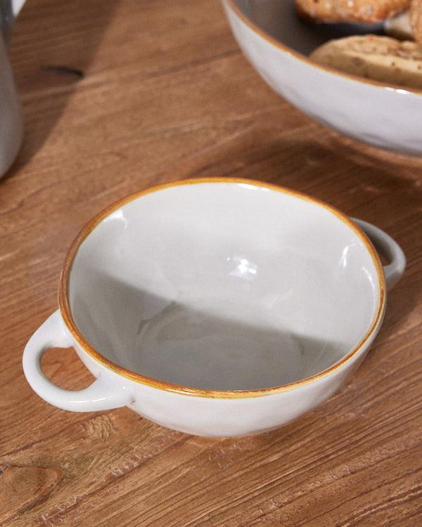 dibor Seda Ceramic Soup Bowl with Handles