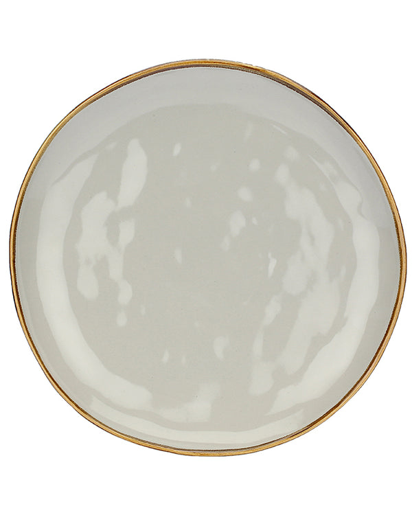 Dibor Seda Grey Ceramic Dinner Plate
