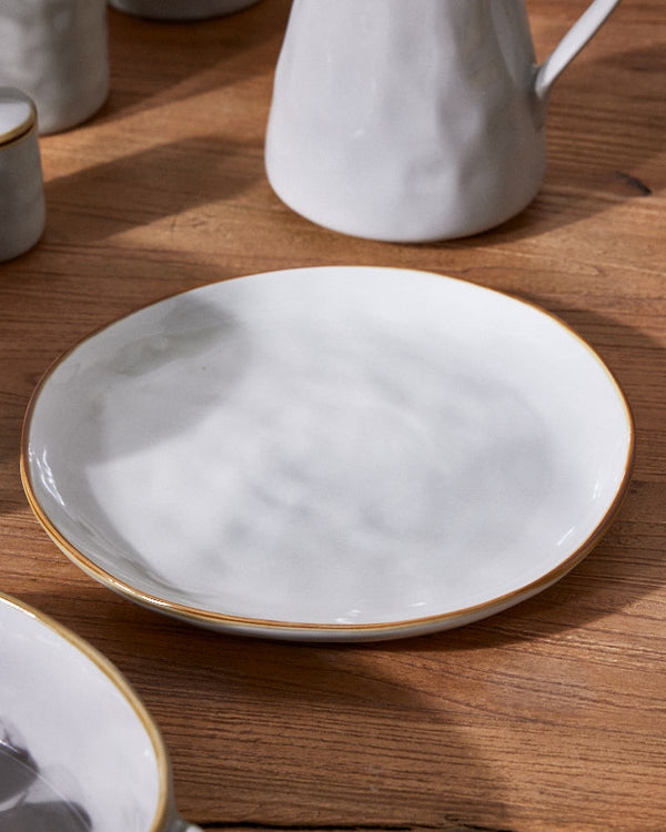 dibor Seda Grey Ceramic Dinner Plate