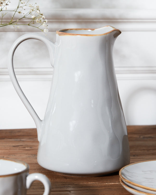 dibor Seda Grey Ceramic Pitcher Jug