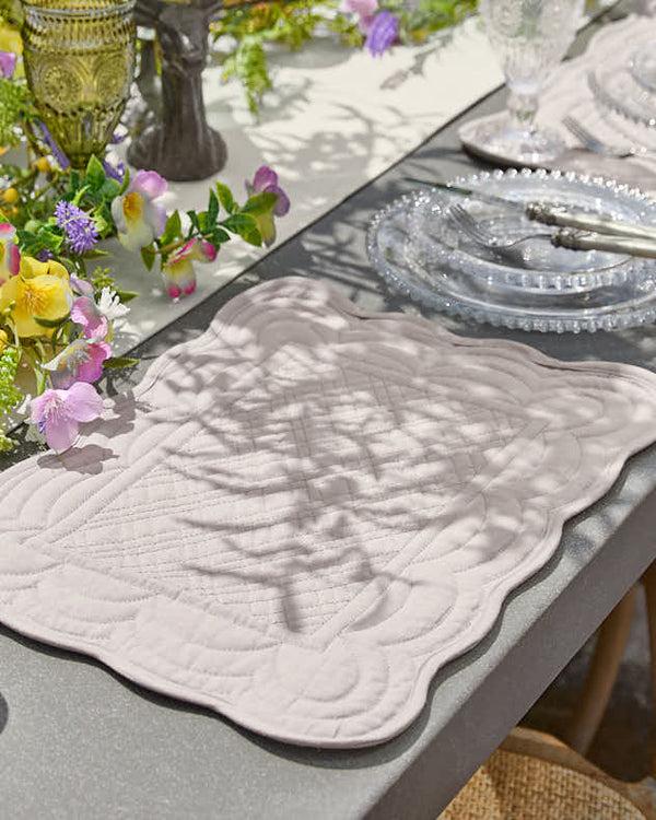 Dibor Set Of 2 Bella Perle Quilted Placemats