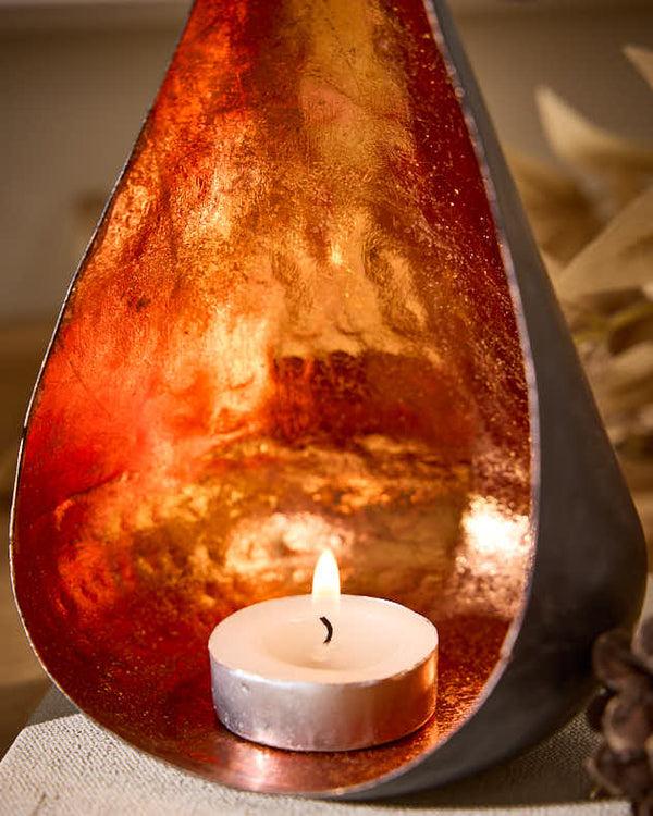 Dibor Set Of 2 Copper Hanging Candle Holders