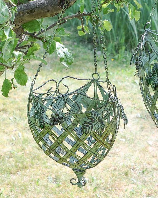 Dibor Set Of 2 Green Vintage Hanging Baskets