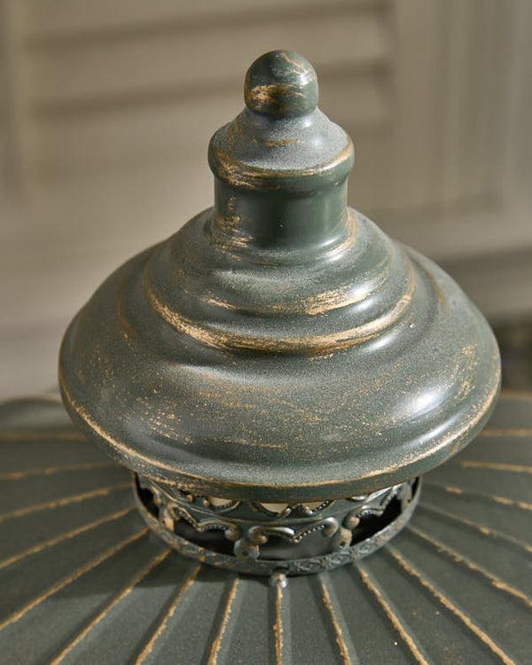 Dibor Set Of 2 Grey Lanterns On Stands