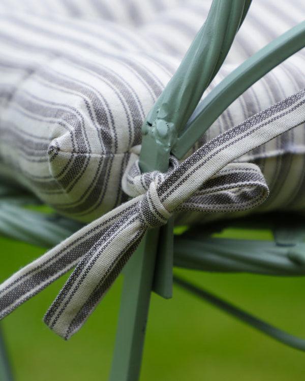 Dibor Set Of 2 Grey Striped Seat Pads