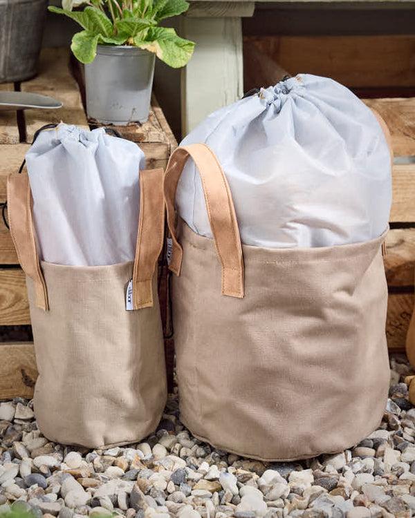 Dibor Set Of 2 Khaki Garden Storage Bags