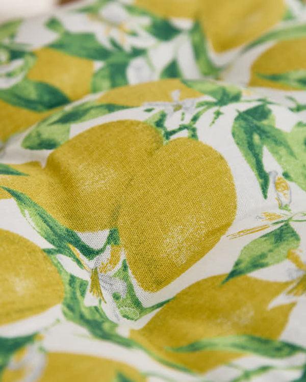 Dibor Set Of 2 Lemon Patterned Indoor Seat Pads