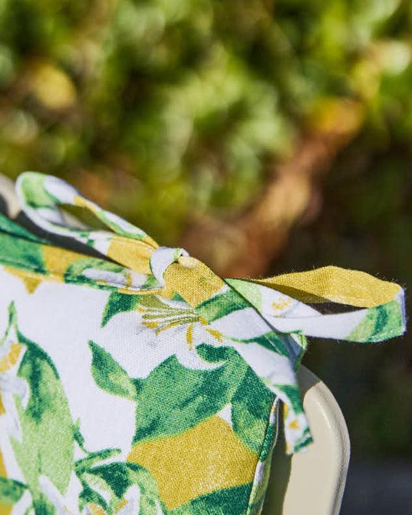 Dibor Set Of 2 Lemon Patterned Outdoor Seat Pads