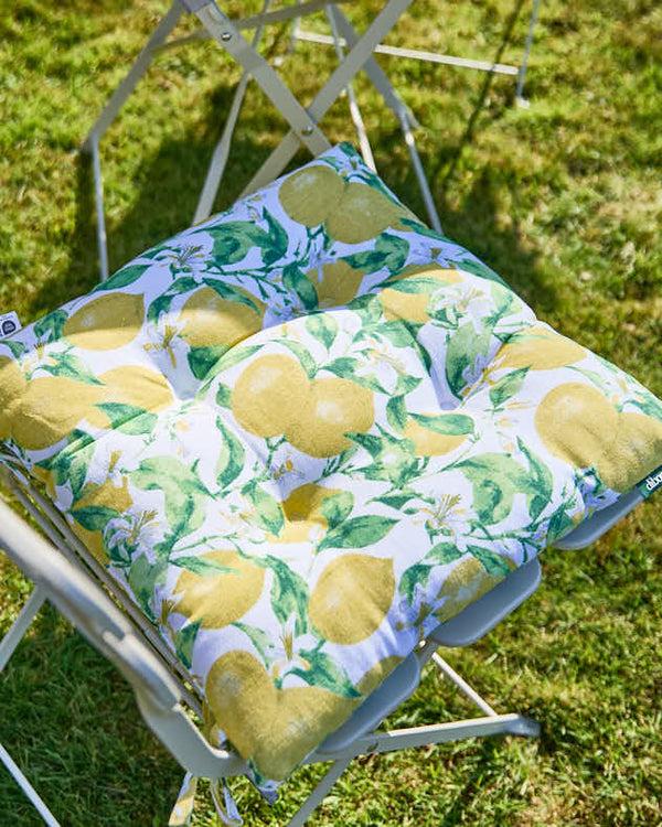 Dibor Set Of 2 Lemon Patterned Outdoor Seat Pads