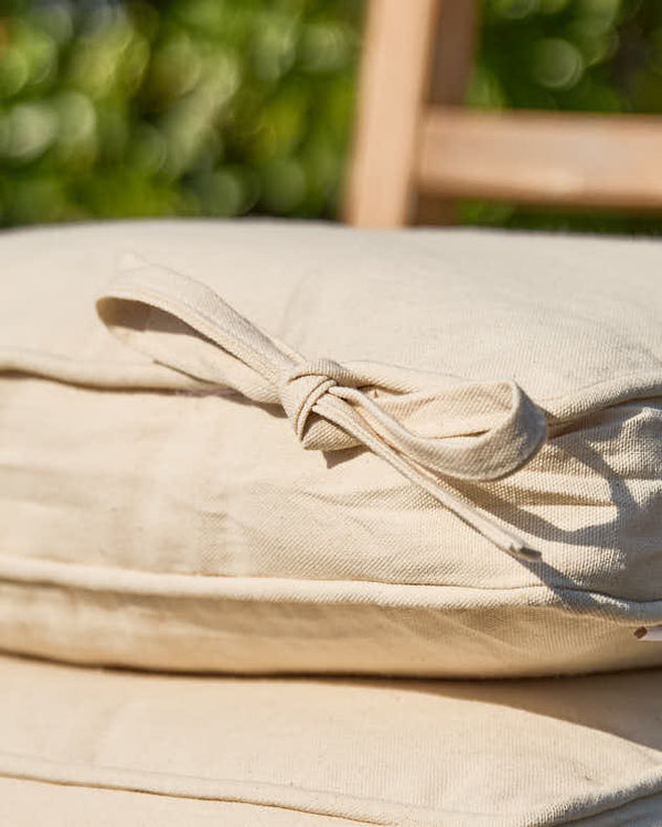 Dibor Set Of 2 Natural Beige Garden Seat Cushions