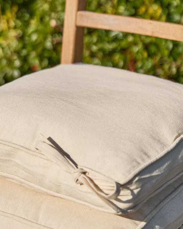 Dibor Set Of 2 Natural Beige Garden Seat Cushions