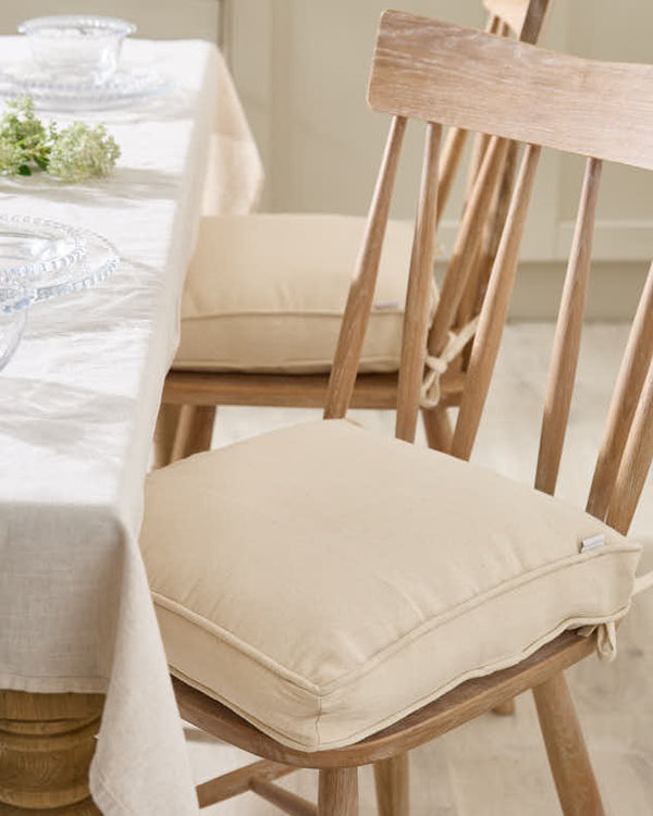 dibor Set of 2 Natural Beige Indoor Seat Cushions