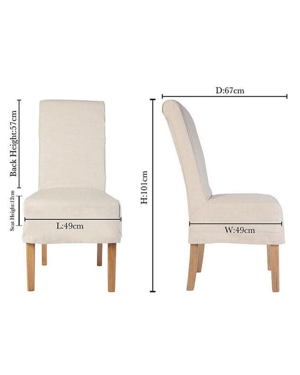 Dibor Set Of 2 Natural Dining Chairs