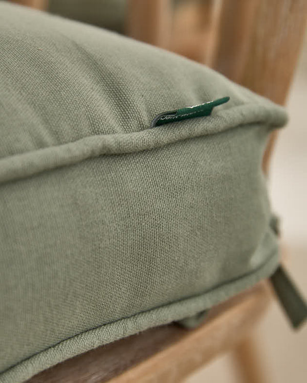 Dibor Set Of 2 Olive Green Indoor Seat Cushions