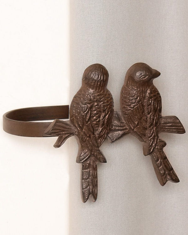 Dibor Set Of 2 Perched Bird Curtain Tie Backs