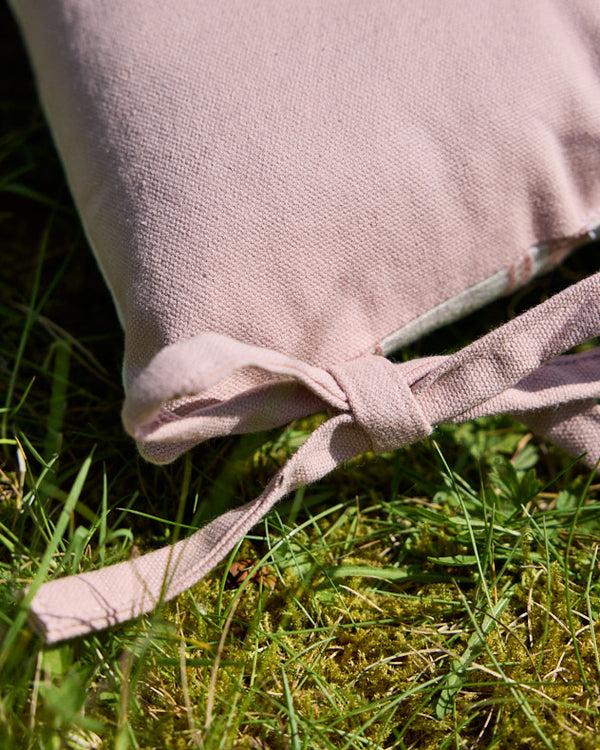 Dibor Set Of 2 Pink Stripe Cotton Seat Pads