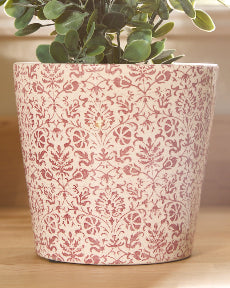 Dibor Set Of 2 Red Floral Planters