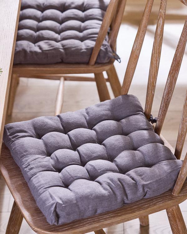 dibor Set of 2 Riseholm Grey Seat Pads