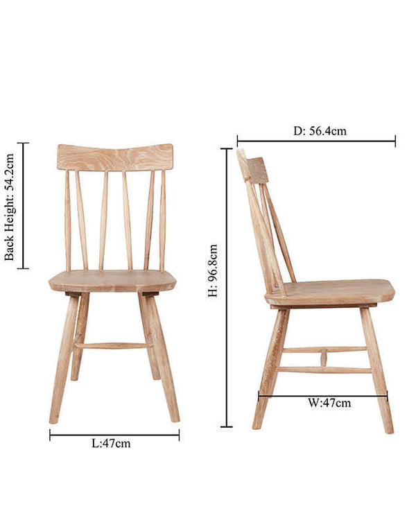 Dibor Set Of 2 Turner Spindle Back Chairs