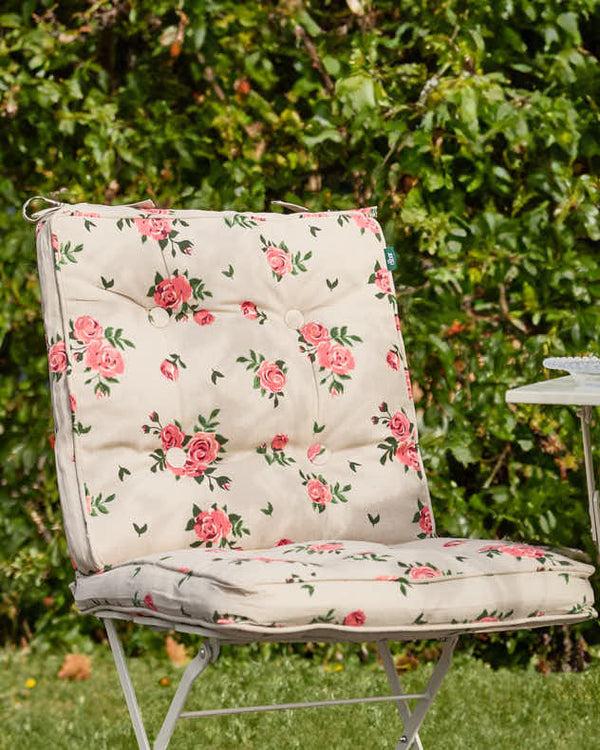 dibor Set of 2 Vintage Rose Garden Seat Cushions