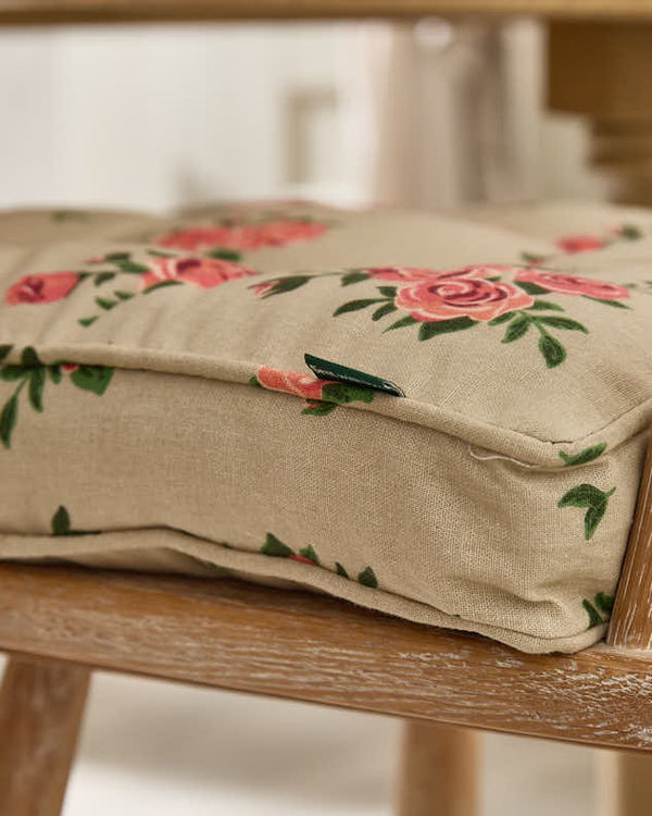 Dibor Set Of 2 Vintage Rose Indoor Seat Cushions